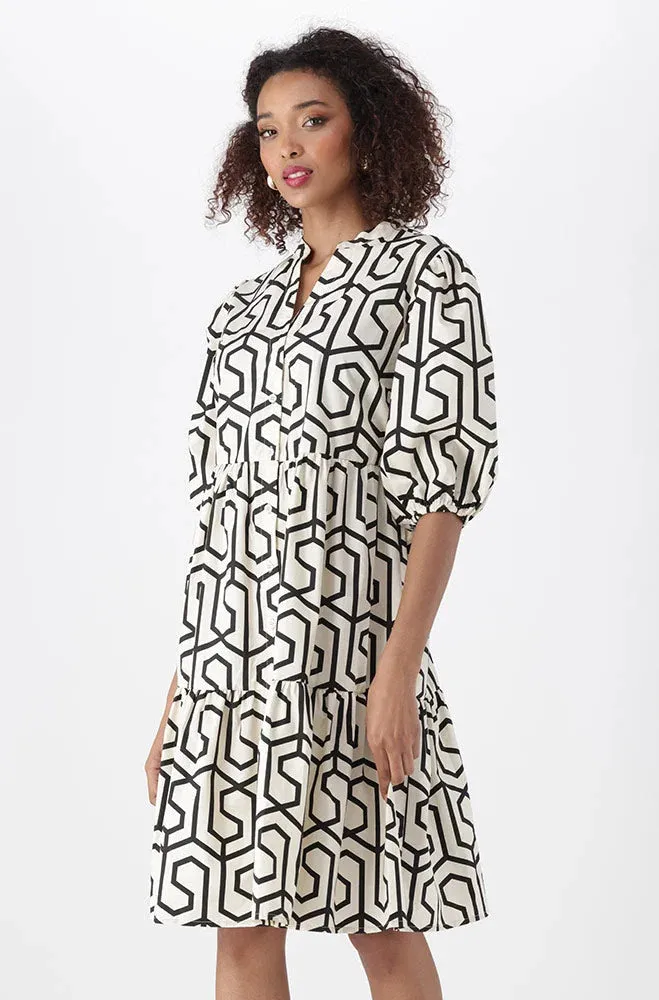 Kiara Geo Button Down Dress _ 151283 _ Multi sold by Dunns product image thumbnail 2