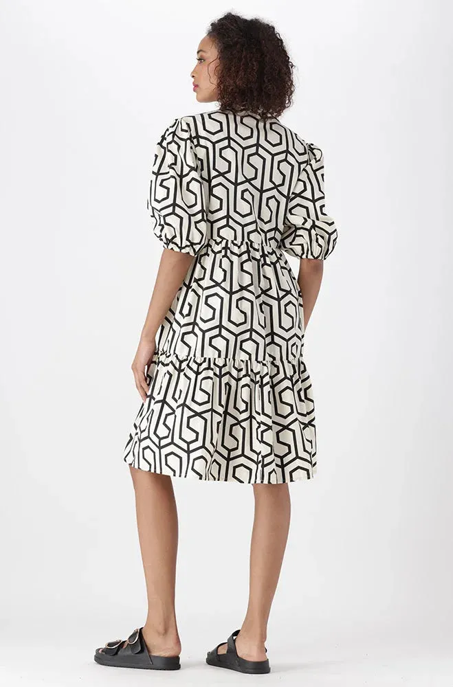 Kiara Geo Button Down Dress _ 151283 _ Multi sold by Dunns product image thumbnail 5