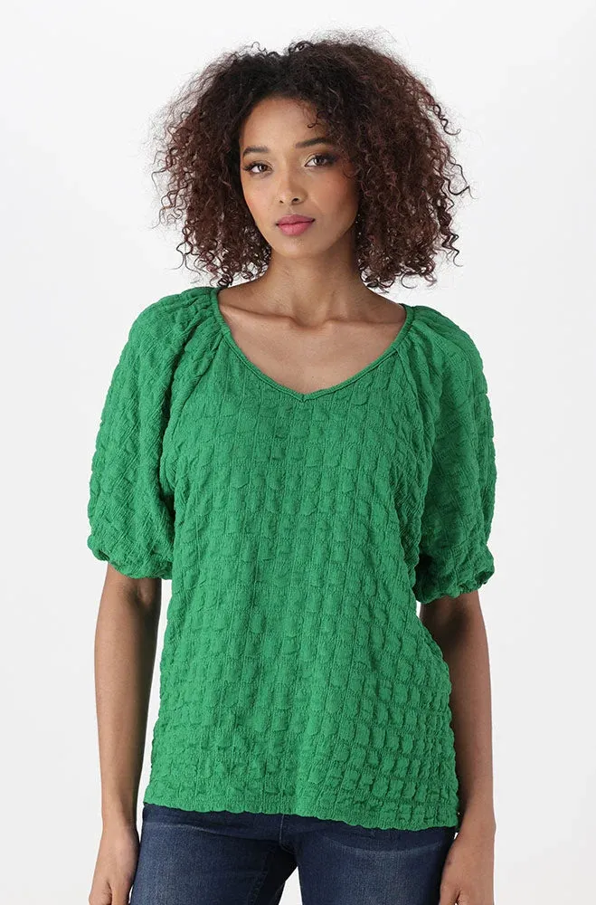 Kate Textured Knit Top _ 151184 _ Green sold by Dunns