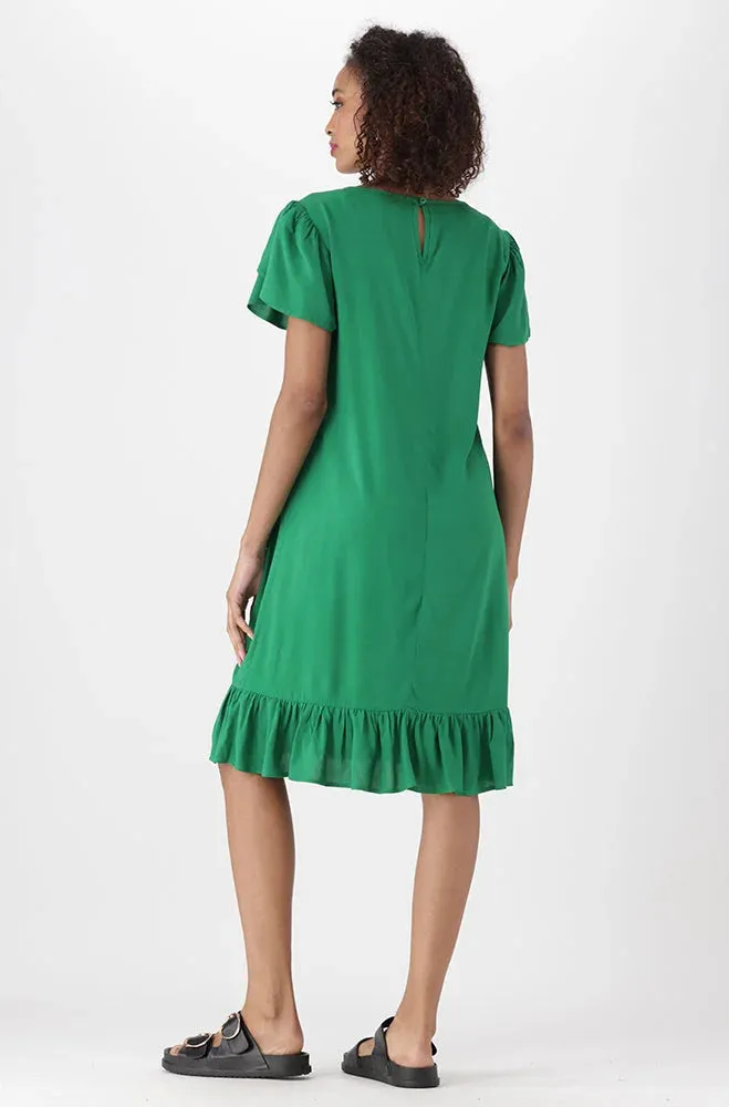 Alice Tulip Sleeve Shift Dress _ 151177 _ Green sold by Dunns product image thumbnail 5
