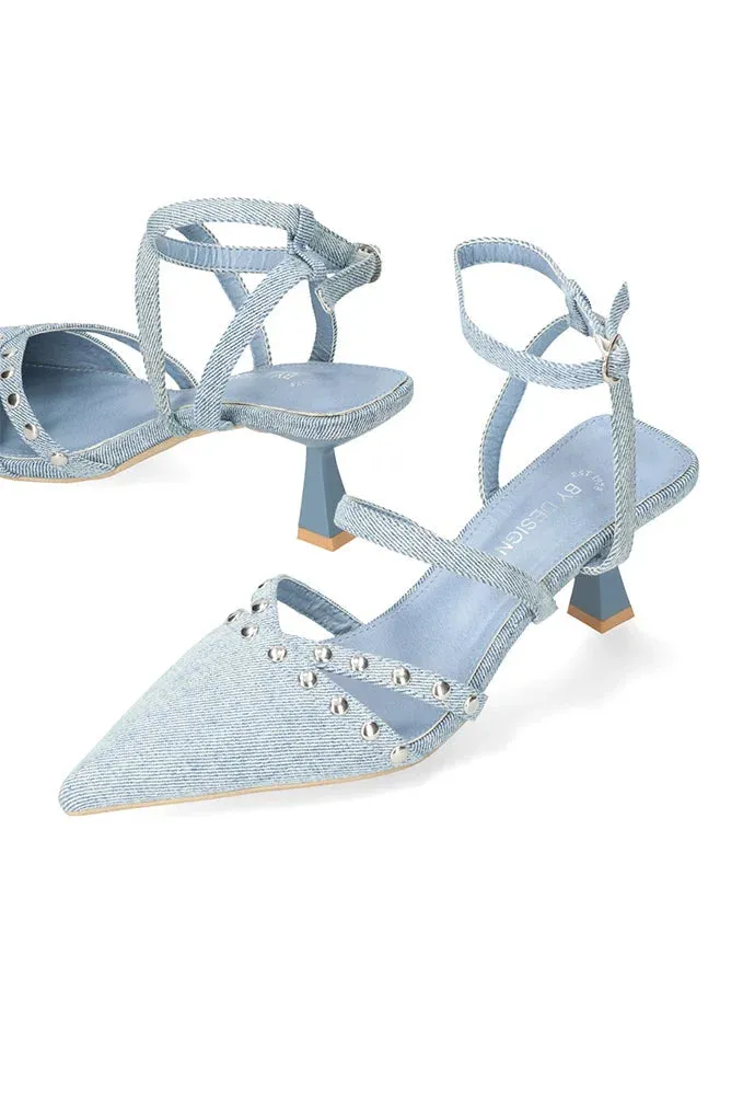 Gigi Denim Studded Stiletto _ 149907 _ Blue sold by Dunns product image thumbnail 3