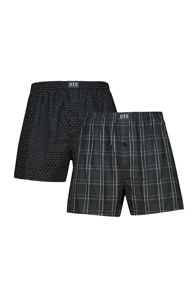 Edgar Woven Boxers 2pk _ 150741 _ Black sold by Dunns