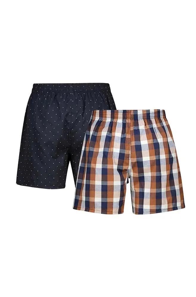 Enrique Woven Boxers 2pk _ 150740 _ Navy sold by Dunns product image thumbnail 2