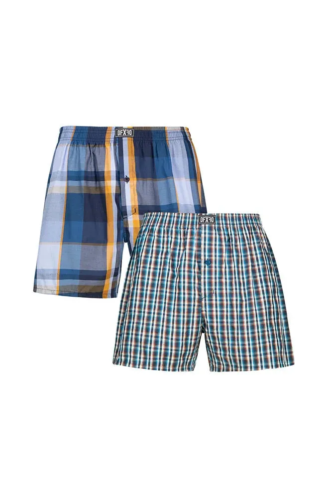 Earl Woven Boxers 2pk _ 150473 _ Navy sold by Dunns