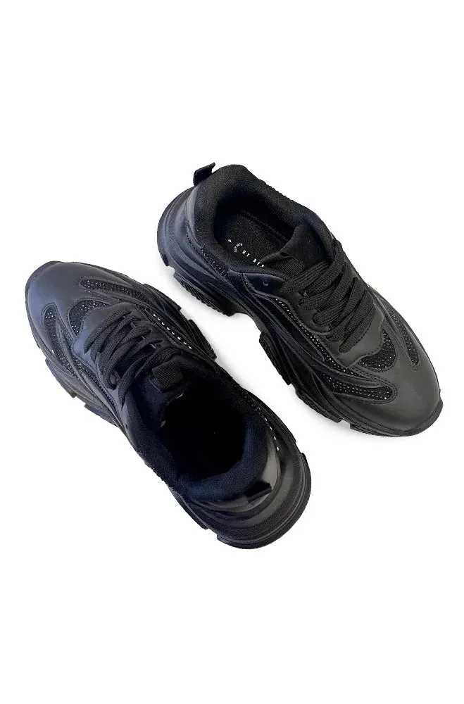 Brooklyn Rhinestone Sneaker _ 150160 _ Black sold by Dunns product image thumbnail 3