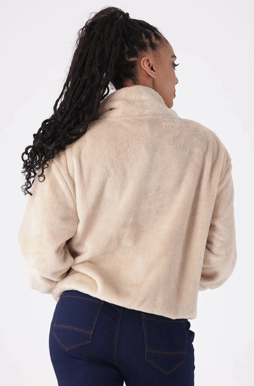 Emma Fluffy Quarter Zip Top _ 147800 _ Natural sold by Dunns product image thumbnail 3