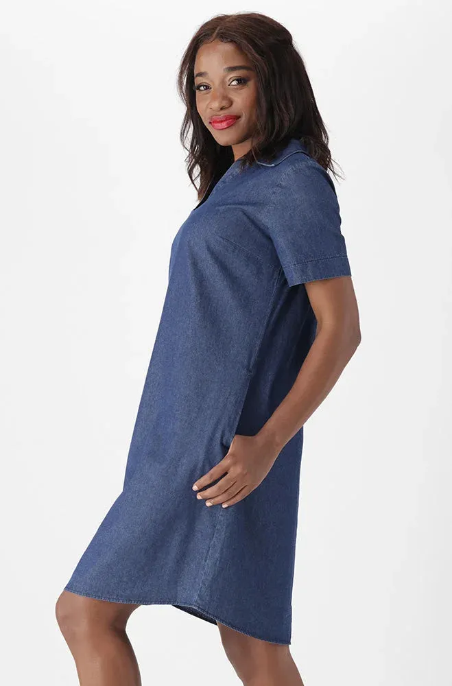 Carmody Chambray Portofino Shirt Dress _ 151113 _ Dark Wash sold by Dunns product image thumbnail 2