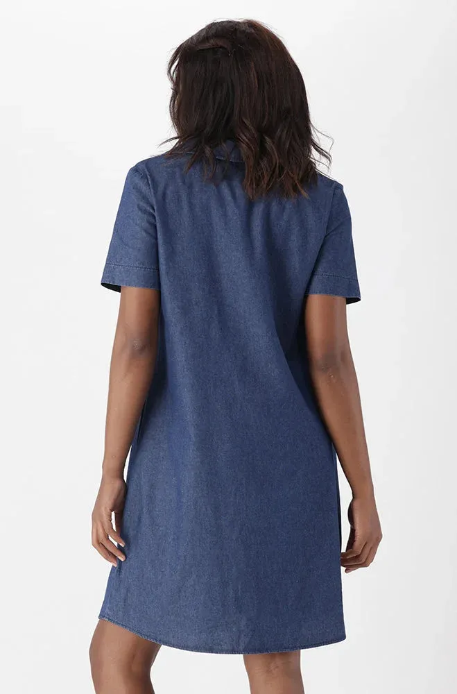 Carmody Chambray Portofino Shirt Dress _ 151113 _ Dark Wash sold by Dunns product image thumbnail 3