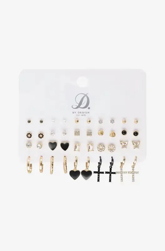 Mellisa 20 Pack Earrings _ 148675 _ Gold sold by Dunns