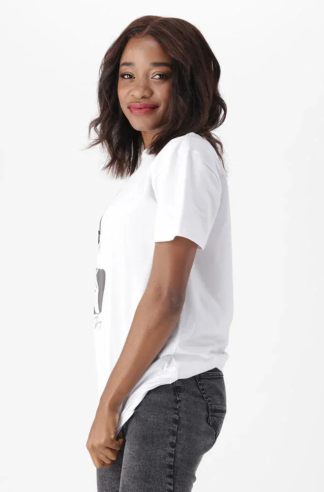 Jade Graphic Print Boyfriend Tee _ 154104 _ White sold by Dunns product image thumbnail 2