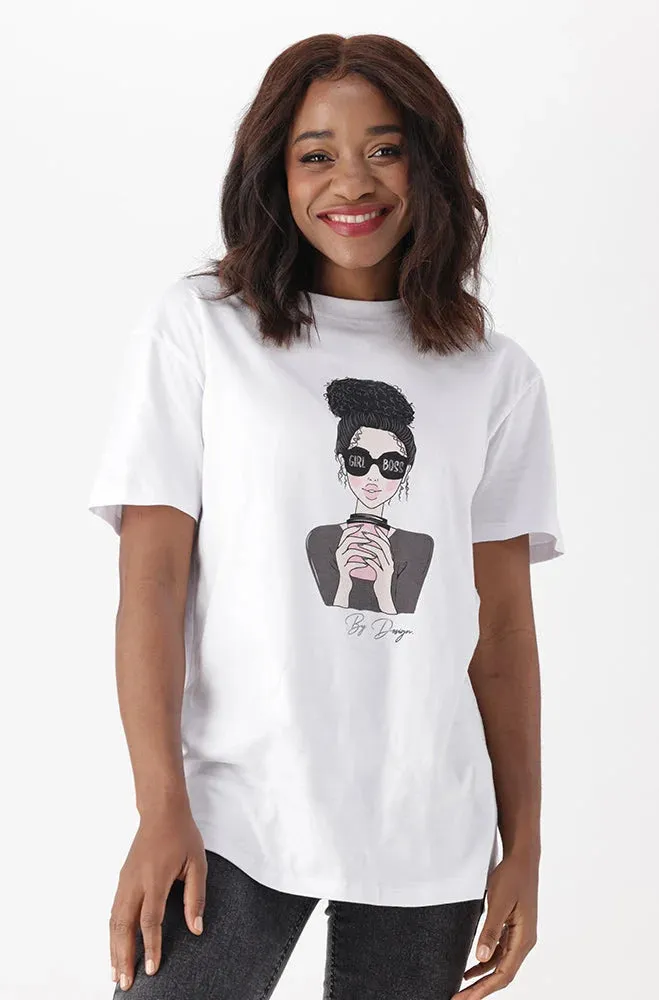 Jade Graphic Print Boyfriend Tee _ 154104 _ White sold by Dunns