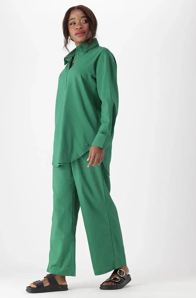 Kate Linen Blend Wide Leg Pants _ 152485 _ Green sold by Dunns product image thumbnail 5