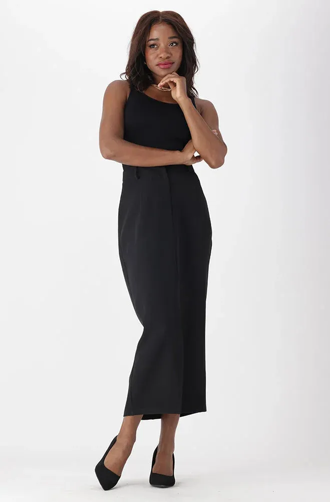 Taslin Front Slit Skirt _ 151301 _ Black sold by Dunns product image thumbnail 4