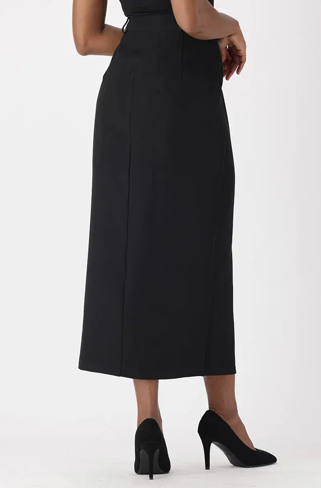 Taslin Front Slit Skirt _ 151301 _ Black sold by Dunns product image thumbnail 3