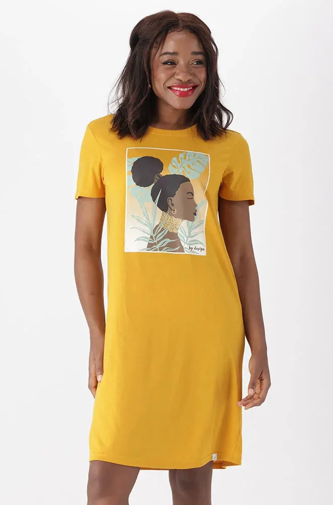 Koko T Shirt Dress _ 150323 _ Ocre sold by Dunns