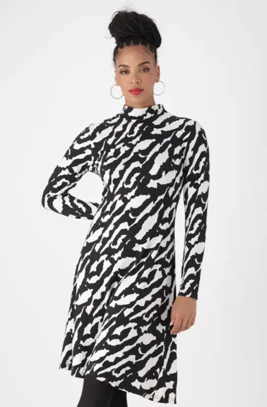 Gia Fit And Flare Turtle Neck Dress _ 148807 _ Black sold by Dunns