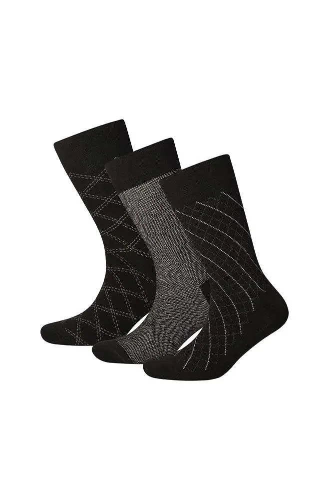 Waris Socks 3pk _ 148821 _ Black sold by Dunns