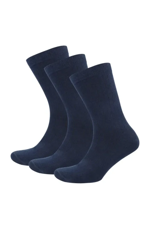Zain Socks - 3 Pack _ 146483 _ Navy sold by Dunns