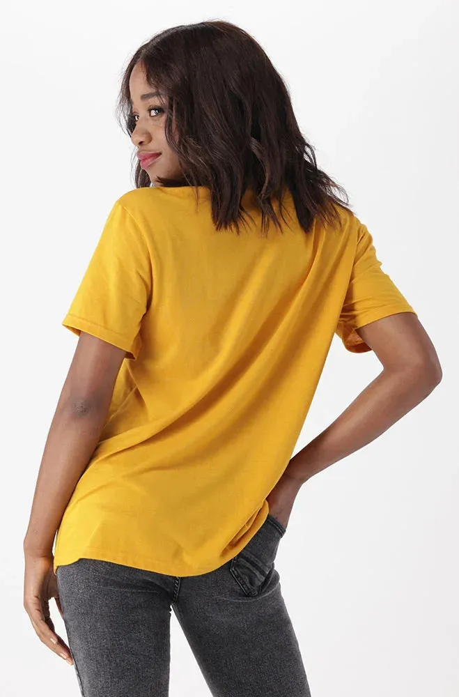 Jade Graphic Print Boyfriend Tee _ 150863 _ Ocre sold by Dunns product image thumbnail 3