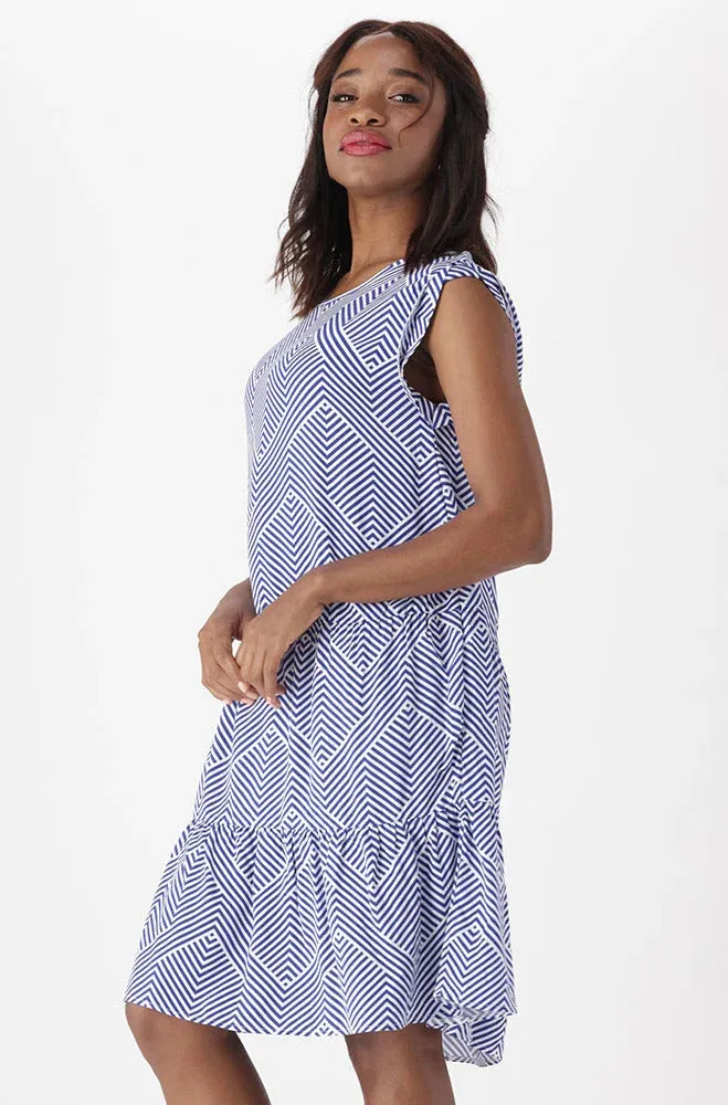 Kiara Shift Tiered Dress _ 151172 _ Blue sold by Dunns product image thumbnail 2