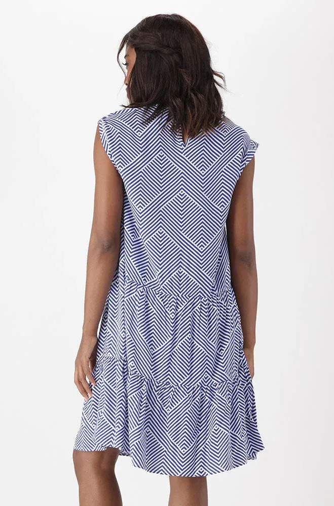 Kiara Shift Tiered Dress _ 151172 _ Blue sold by Dunns product image thumbnail 3