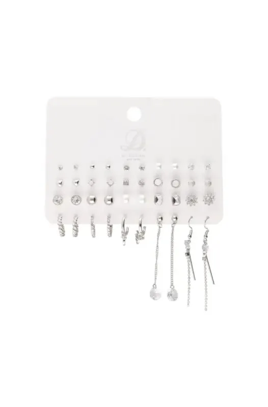 Stacy 20 Pack Earrings _ 148674 _ Silver sold by Dunns