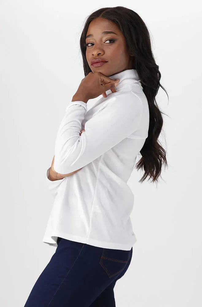 Rehanna Poloneck Top _ 138169 _ White sold by Dunns product image thumbnail 2