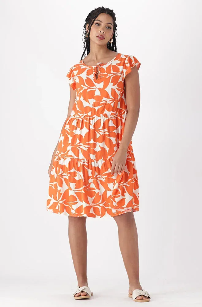 Kiara Tiered Dress _ 151173 _ Orange sold by Dunns product image thumbnail 4