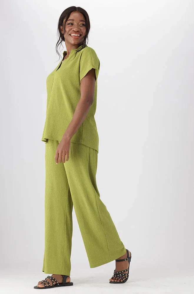 Shannon Wide Leg Pants _ 151187 _ Green sold by Dunns product image thumbnail 5