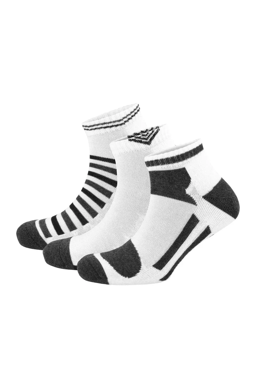 Piero Trainer Socks - 3 Pack _ 146615 _ Black sold by Dunns