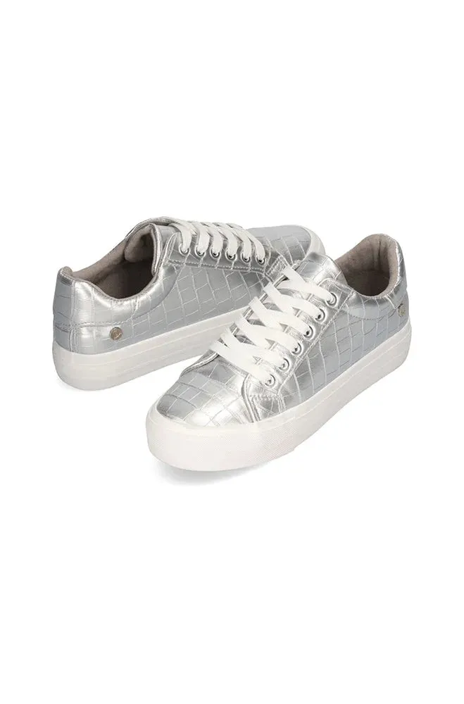 Millie Textured Pu Lace Up _ 149741 _ Silver sold by Dunns product image thumbnail 3