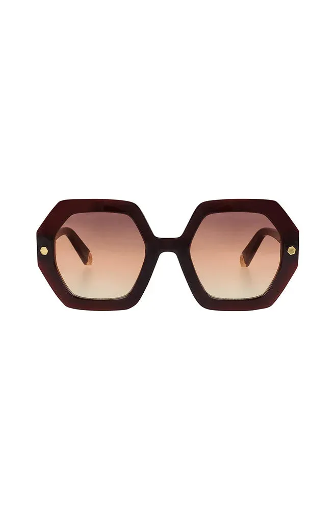 Amy Large Frame Sunglasses _ 149053 _ Brown sold by Dunns