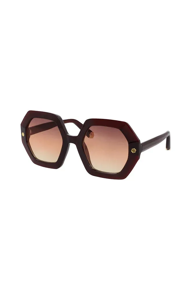 Amy Large Frame Sunglasses _ 149053 _ Brown sold by Dunns product image thumbnail 2