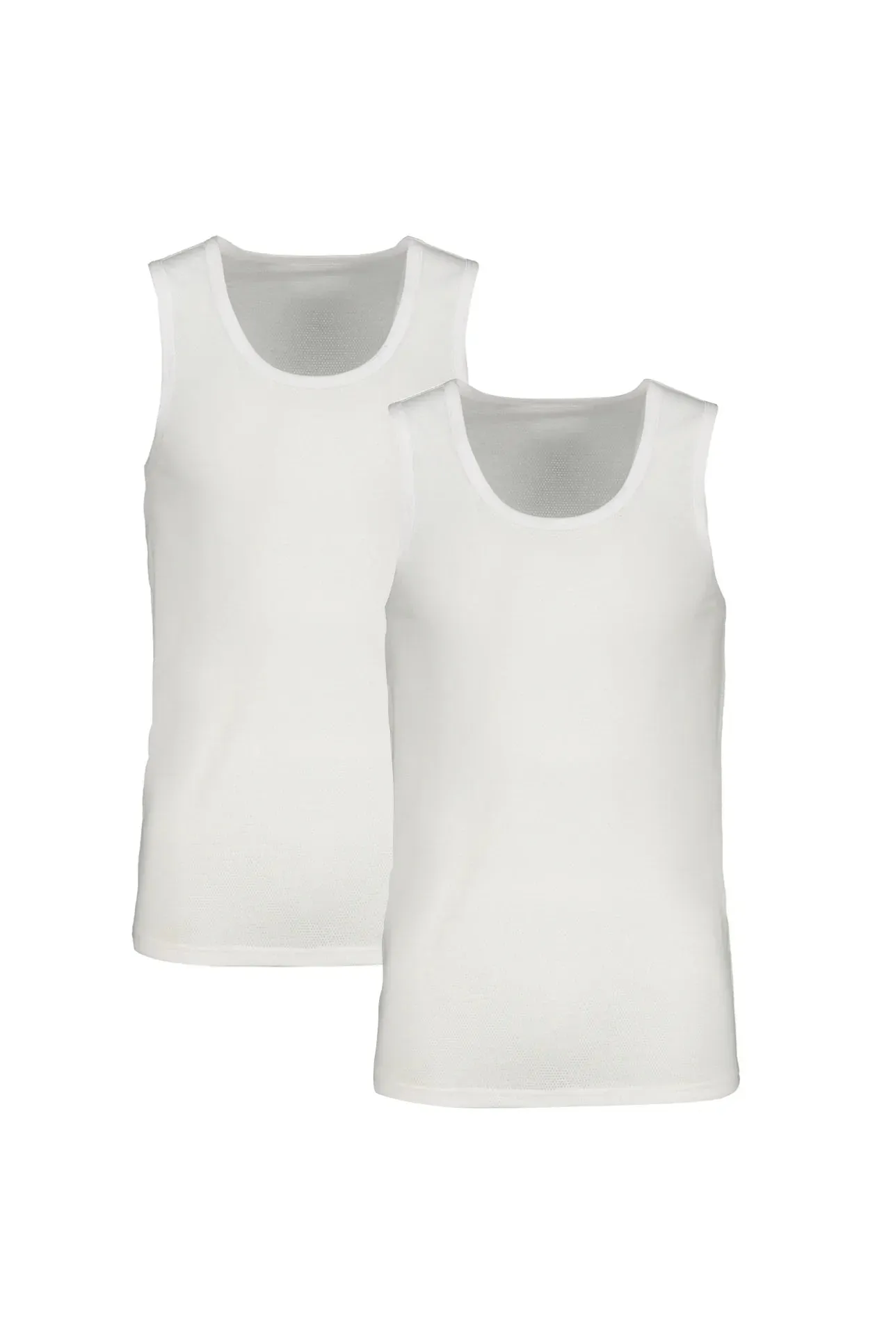 Hancock Eyelet Vest - 2 Pack _ 147383 _ White sold by Dunns