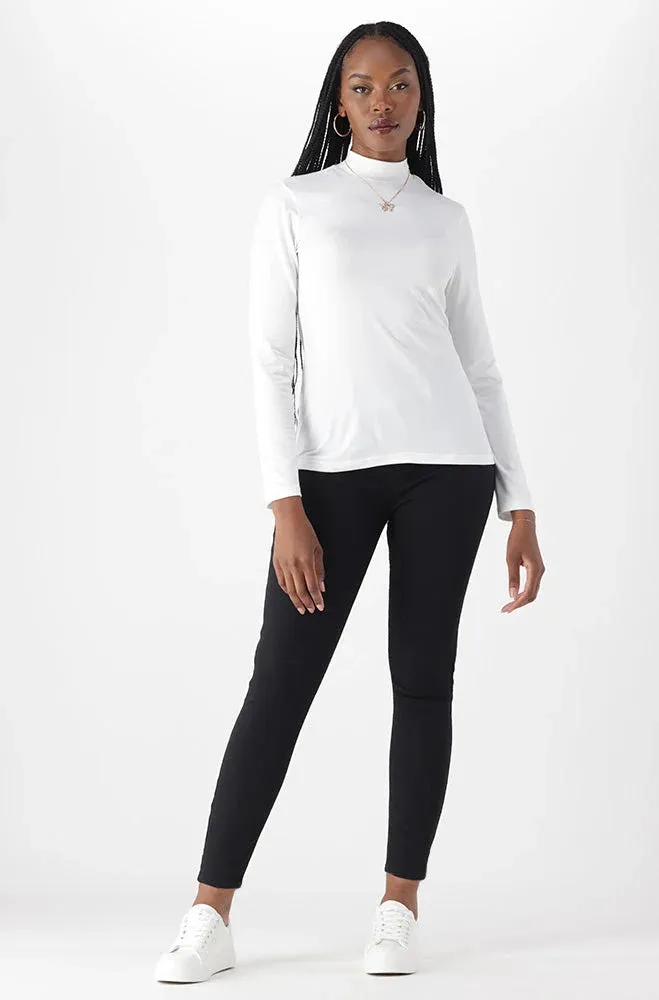 Tia Turtle Neck Top _ 148814 _ White sold by Dunns product image thumbnail 4
