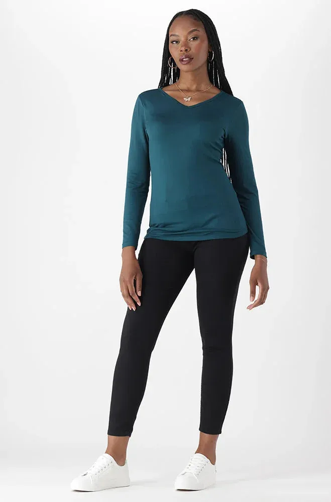 Vayla V Neck Tee _ 149109 _ Teal sold by Dunns product image thumbnail 4