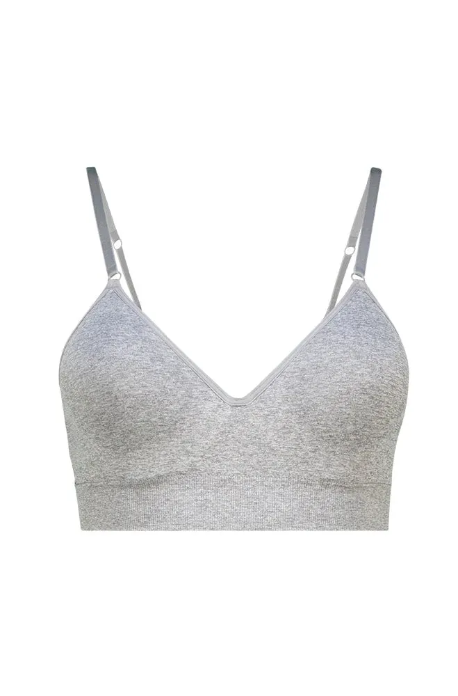 Isla Seamfree Bra Top _ 147751 _ Grey Mel sold by Dunns