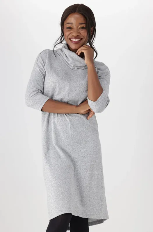Talia Colw Neck Shift Dress _ 148633 _ Grey Mel sold by Dunns