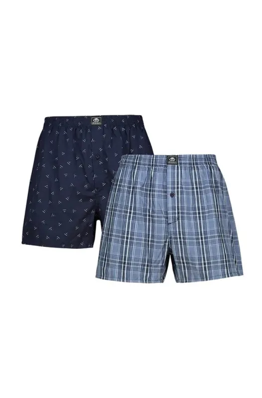 Jett Woven Boxers - 2 Pack _ 146418 _ Blue sold by Dunns