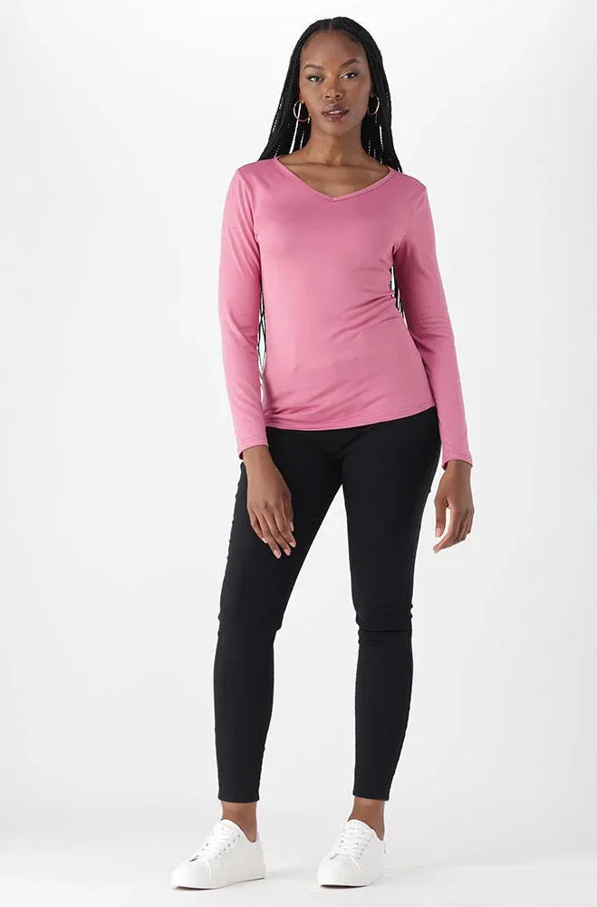 Vayla V Neck Tee _ 148947 _ Pink sold by Dunns product image thumbnail 4