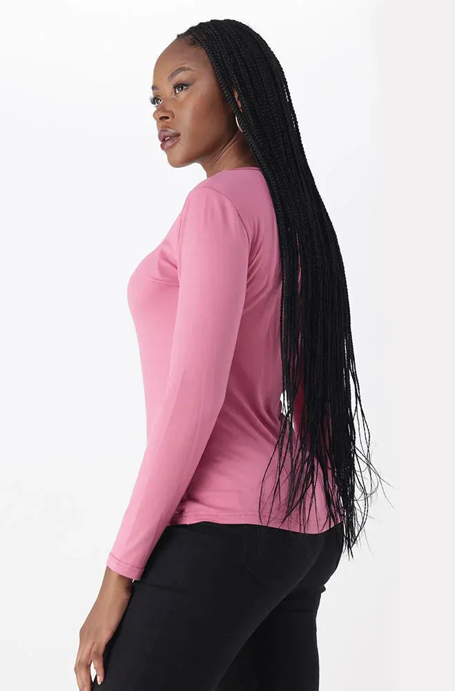 Vayla V Neck Tee _ 148947 _ Pink sold by Dunns product image thumbnail 2