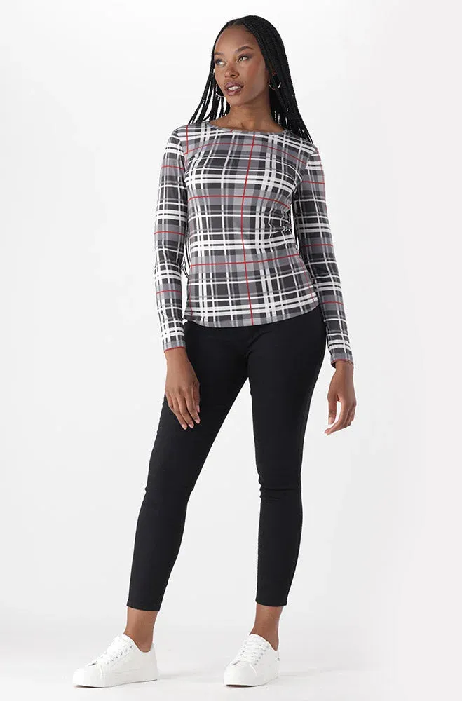 Zizie Check Long Sleeve Top _ 150024 _ Multi sold by Dunns product image thumbnail 4