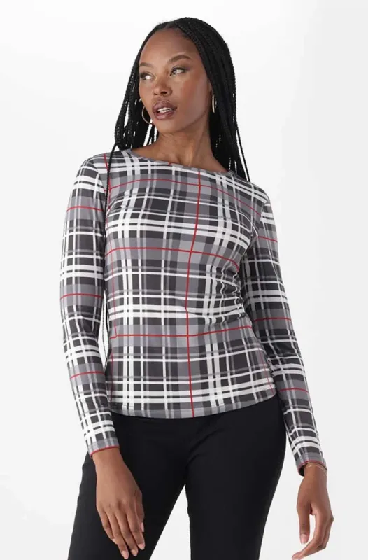 Zizie Check Long Sleeve Top _ 150024 _ Multi sold by Dunns