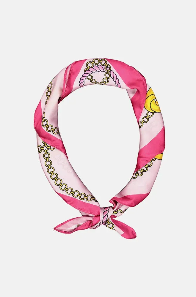 Tara Chain Print Satin Scarf _ 149229 _ Pink sold by Dunns