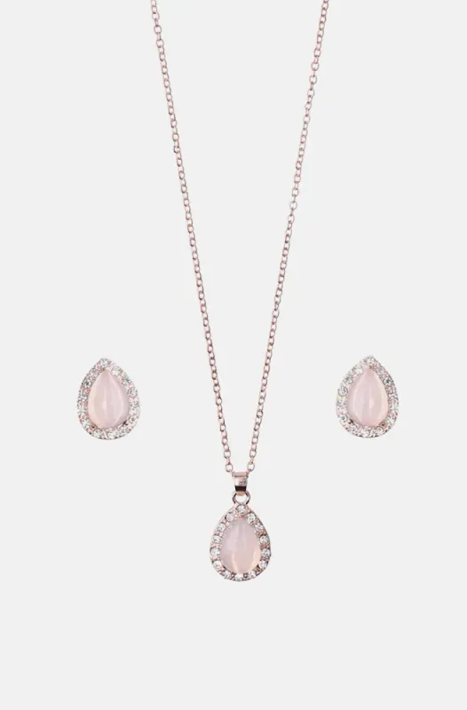 Lesley Necklace Set _ 147915 _ Rose Gold sold by Dunns