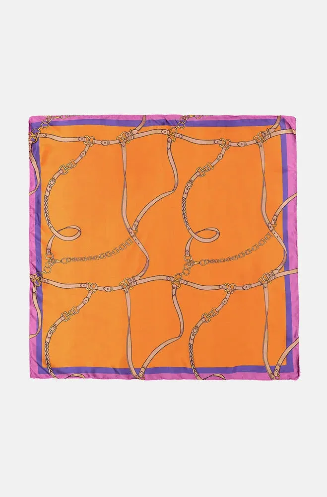 Leila Chain Print Scarf _ 149228 _ Orange sold by Dunns product image thumbnail 2