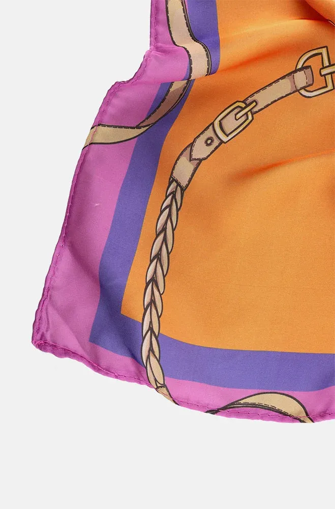 Leila Chain Print Scarf _ 149228 _ Orange sold by Dunns product image thumbnail 3