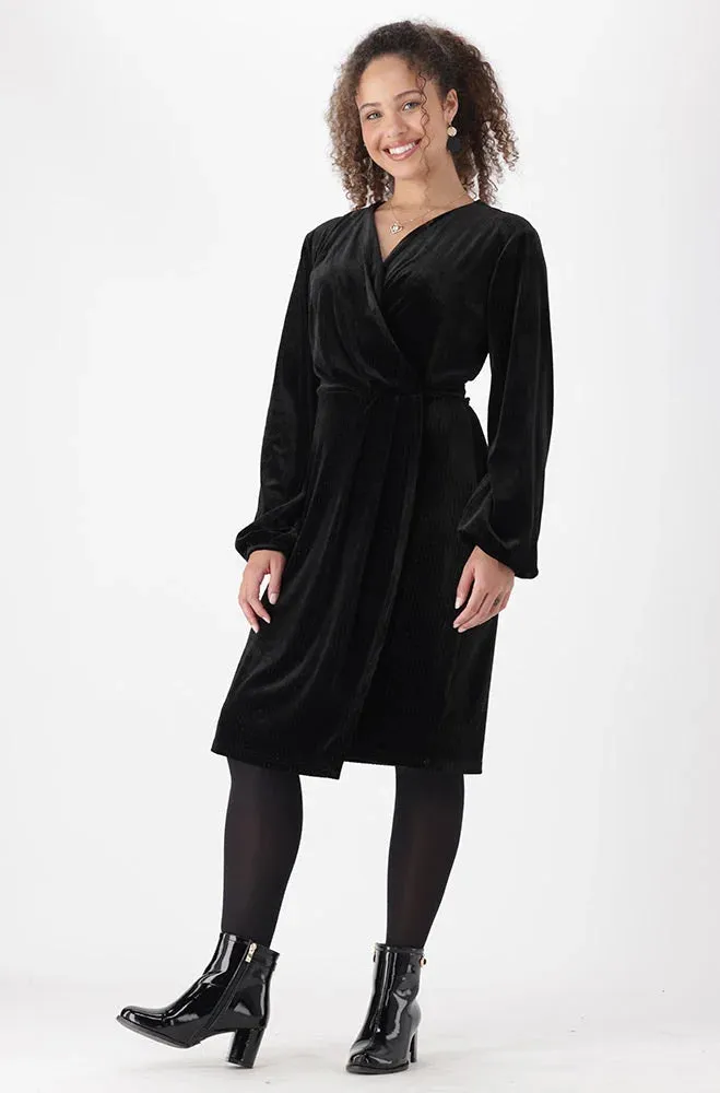Lissa Lurex Velour Dress _ 148596 _ Black sold by Dunns product image thumbnail 5