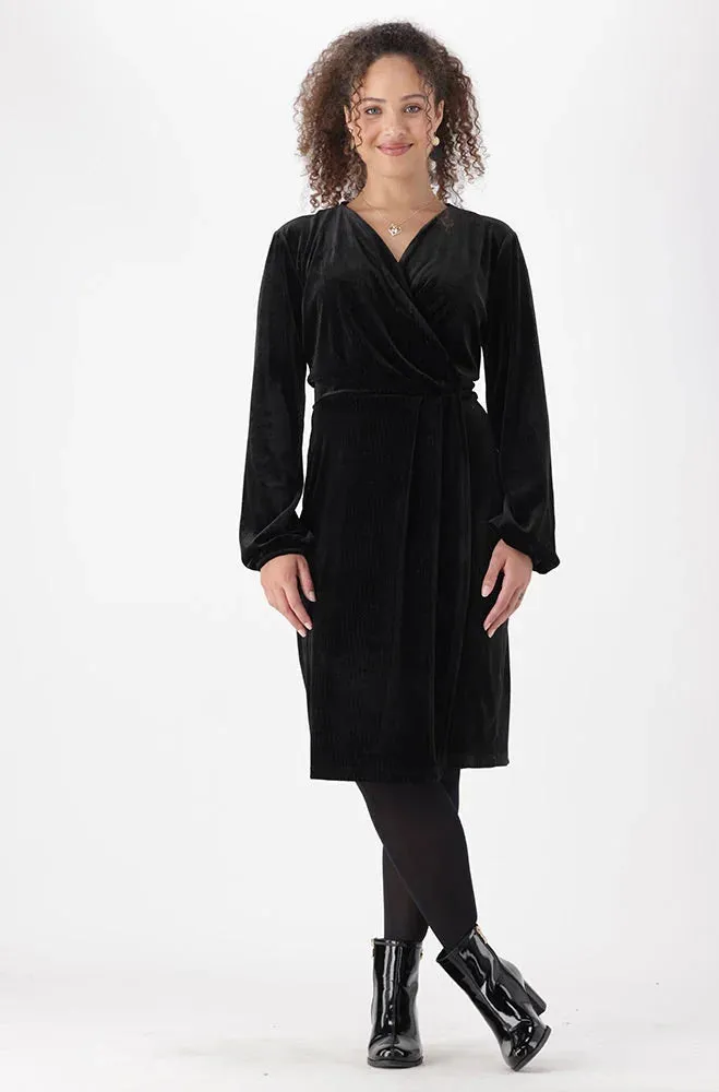 Lissa Lurex Velour Dress _ 148596 _ Black sold by Dunns product image thumbnail 4