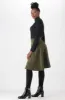 Emilia Faux Suede  Midi Skirt _ 148817 _ Fatigue sold by Dunns